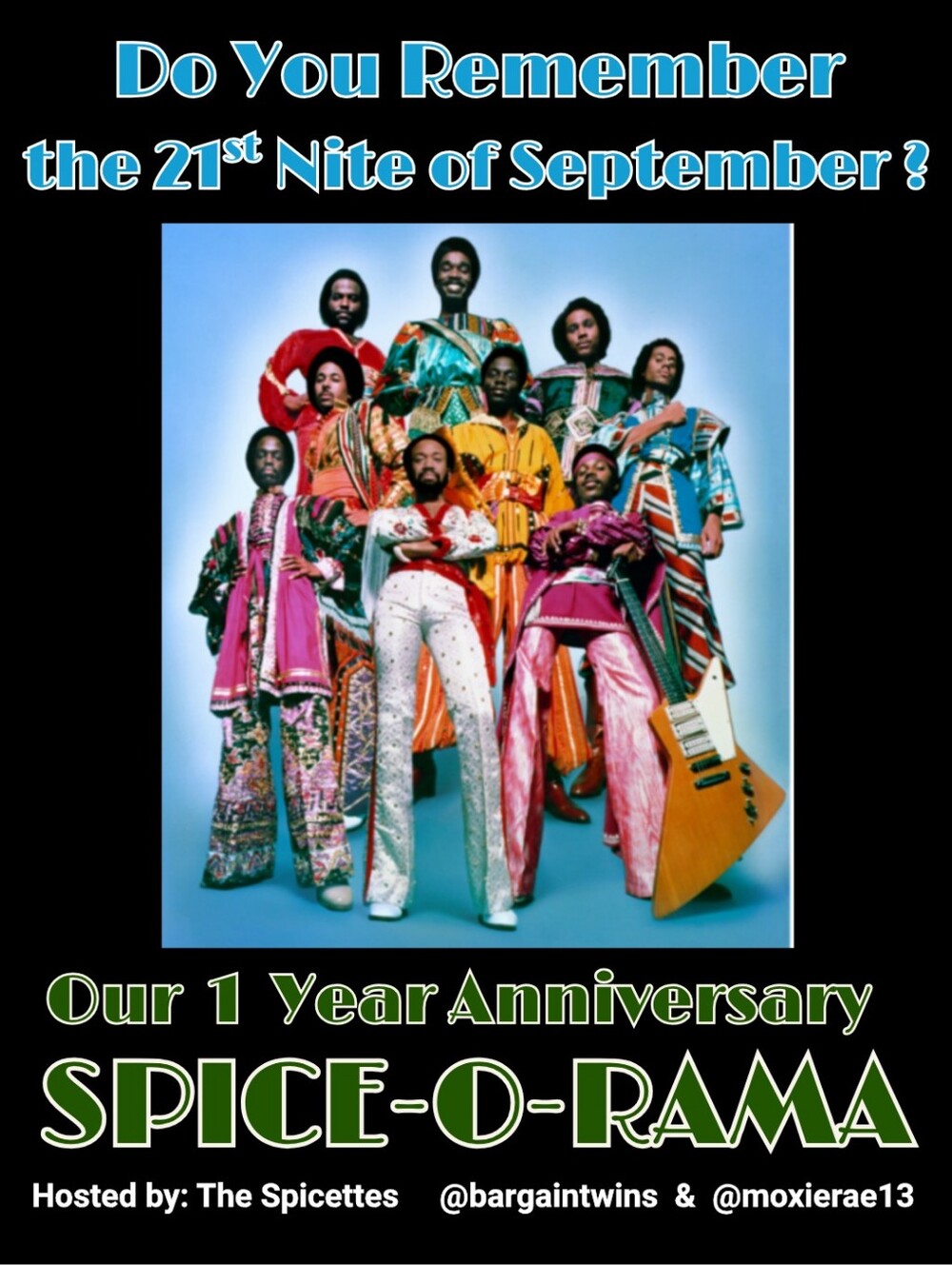 COMING SOON! ONE YEAR ANNIVERSARY OF SPICE-O-RAMA!! NOW THAT'S HOT! STAY TUNED🎷